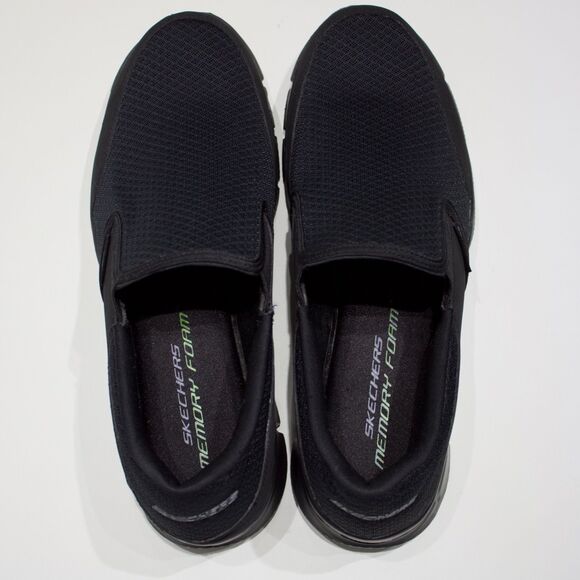 Skechers Equalizer Memory Foam Slip On Black Sneakers Men Size 11 - Minimal Wear - Picture 8 of 15
